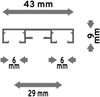 Gardinenschiene / Objektschiene Primax 160 cm, 2-läufig Silbergrau Bild 3