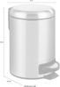 WENKO LEMAN Kosmetikeimer 3 Liter, Silber, Easy Close, Edelstahl Bild 3