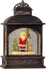 EGLO LED Weihnachtslaterne mit Schneegestöber, beleuchtete Vintage-Schneekugel mit Weihnachtsmann, Fensterdeko für Weihnachten mit Timer, Kunststoff in Bronze Bild 2