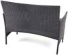 Poly-Rattan Garten-Garnitur HWC-D82, Sitzgruppe Lounge-Set ~ schwarz mit Kissen anthrazit Bild 4