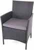 Poly-Rattan Garten-Garnitur HWC-D82, Sitzgruppe Lounge-Set ~ schwarz mit Kissen anthrazit Bild 5