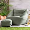 icon Sitzsack Sessel Outdoor mit Hocker „Natalia" (Spar-Set, 1 x Sitzsack-Sessel, 1 x Fußhocker), Sitzsack XXL, Made in Germany, für Erwachsene & Kinder, mit Füllung Bild 3