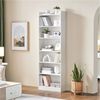 Yaheetech Bücherregal 7-Stufiges Regal 183 cm (H), 2-tlg, Schmales Bücherschrank mit 2 verstellbaren Einlegeböden Bild 3