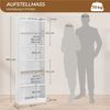 Yaheetech Bücherregal 7-Stufiges Regal 183 cm (H), 2-tlg, Schmales Bücherschrank mit 2 verstellbaren Einlegeböden Bild 4
