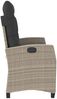 vidaXL Gartenbank Verstellbar mit Kissen Hellgrau Poly Rattan 368231 Bild 4