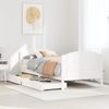 vidaXL Massivholzbett ohne Matratze Weiß 90x190 cm Kiefernholz 3301810 Bild 1