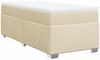 vidaXL Boxspringbett mit Matratze Creme 90x200 cm Stoff 3285107 Bild 2