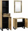 vidaXL Badezimmermöbel-Set mit Schubladen 3 pcs Braun Holzwerkstoff 3310043 Bild 2