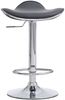 TPFLiving Barhocker Shangrila (Set, 2 St, Barstuhl höhenverstellbar - Hocker für Theke & Küche - Tresenhocker), 360° drehbar - chromfarbener Stahl - Sitzfläche: Kunstleder Grau Bild 2