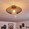 hofstein Deckenleuchte »Pieris« runde Deckenlampe aus Metall in Schwarz/Kupfer, ohne Leuchtmittel, E27, Retro-Leuchte mit Lichteffekt durch Gitter-Optik Bild 5