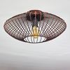 hofstein Deckenleuchte »Pieris« runde Deckenlampe aus Metall in Schwarz/Kupfer, ohne Leuchtmittel, E27, Retro-Leuchte mit Lichteffekt durch Gitter-Optik Bild 3