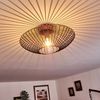 hofstein Deckenleuchte »Pieris« runde Deckenlampe aus Metall in Schwarz/Kupfer, ohne Leuchtmittel, E27, Retro-Leuchte mit Lichteffekt durch Gitter-Optik Bild 4