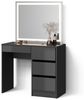 Livinity® Schminktisch Imola, Anthrazit/Anthrazit, mit LED- Spiegel (1-St) Bild 5