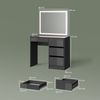Livinity® Schminktisch Imola, Anthrazit/Anthrazit, mit LED- Spiegel (1-St) Bild 2