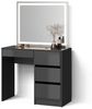 Livinity® Schminktisch Imola, Anthrazit/Anthrazit, mit LED- Spiegel (1-St) Bild 4