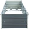 Metall Blumenbeet Hochbeet 320x80x77 cm Grau Pflanzbeet Gemüsebeet Pflanzkasten Bild 2