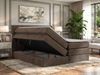 Boxspringbett mit Matratze H4 ALVER KING, Doppelbett, gepolstertes Polsterbett, 7-Zonen-Multipocket-Kern H4, hohe Kopfteil - Topper T25 - Braun Velvet Bild 4