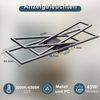 Nettlife LED Deckenleuchte Schwarz Eckig Wohnzimmer Dimmbar Modern 36/45W mit Fernbedienung, Dimmbar mit Fernbedienung, LED fest integriert, Farbwechsler, Metall Deckenlampe für Schlafzimmer Küche Flur Büro Kinderzimmer Bild 3