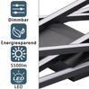 Nettlife LED Deckenleuchte Schwarz Eckig Wohnzimmer Dimmbar Modern 36/45W mit Fernbedienung, Dimmbar mit Fernbedienung, LED fest integriert, Farbwechsler, Metall Deckenlampe für Schlafzimmer Küche Flur Büro Kinderzimmer Bild 4