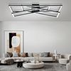 Nettlife LED Deckenleuchte Schwarz Eckig Wohnzimmer Dimmbar Modern 36/45W mit Fernbedienung, Dimmbar mit Fernbedienung, LED fest integriert, Farbwechsler, Metall Deckenlampe für Schlafzimmer Küche Flur Büro Kinderzimmer Bild 2