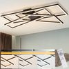 Nettlife LED Deckenleuchte Schwarz Eckig Wohnzimmer Dimmbar Modern 36/45W mit Fernbedienung, Dimmbar mit Fernbedienung, LED fest integriert, Farbwechsler, Metall Deckenlampe für Schlafzimmer Küche Flur Büro Kinderzimmer Bild 5