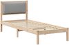 vidaXL Bettrahmen Hellgrau 80 x 200 cm Massives Kiefernholz 878149 Bild 2