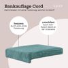Lycce Bankauflage Bankauflage Klemmkissen 1 Leiste, Cord Stoff extra Polsterung türkis, (1 St), für Banktiefe ab 35 cm, verrutscht nicht, versch. Farben Bild 4