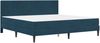 vidaXL Bettgestell mit Matratze mit Kopfteil Blau 200 x 200 cm Samt 3415077 Bild 3