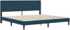 vidaXL Bettgestell mit Matratze mit Kopfteil Blau 200 x 200 cm Samt 3415077 Bild 4
