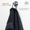 leevitex® Saunatuch Frottee XXL, (2-St), 80 x 200 cm, extra groß & saugfähig, Schwarz Bild 3