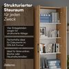 Bellamio 'Apol' Mehrzweckschrank, Eichenoptik, 176x33x60 cm, Aktenschrank mit 5 höhenverstellbaren Ablagefächern Bild 3