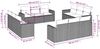 vidaXL 12-tlg. Garten-Sofagarnitur mit Kissen Hellgrau Poly Rattan 3218762 Bild 3