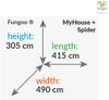 Fungoo Spielturm "My Side Spider+", teak,mit Rutsche, Einzelschaukel, Leiter, Haus mit Holzdach und Kletterturm Bild 5
