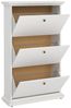 ebuy24 Schuhschrank Venedig Schuhschrank mit 3 Klappen in weiß. Bild 3