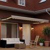 vidaXL Elektrische ausziehbare Markise Beige und Weiß 5 x 3,5 m 3421459 Bild 3