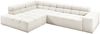 KAWOLA Sofa NEVADA Ecksofa Feincord weiß Recamiere links 70 x 215 x 319 cm Bild 3