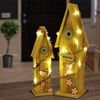 LED-Deko-Vogelhaus 30cm Vogelhäuschen Nistkasten Brutkasten Holzdeko Leuchtdeko Bild 3