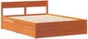 vidaXL Massivholzbett ohne Matratze Wachsbraun 135x190 cm Kiefernholz 3307139 Bild 5