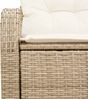 vidaXL Gartensofa mit Kissen Beige 124 x 62 x 69cm Poly-Rattan 42006746 Bild 5
