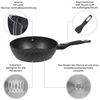 RESTO Kitchenware Bratpfanne Antlia, tiefe Pfanne mit ergonomischem Soft-Touch-Griff, Aluminium (1-tlg), Marmor-Antihaftbeschichtung, 4-lagig, für alle Herdarten geeignet Bild 4