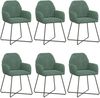 vidaXL Esszimmerstühle 6 pcs Samt (V) Meergrün 55 x 50 x 84 cm 3428392 Bild 2