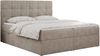 Polsterbett Kunstlederbett mit Bettkasten, Stauraumbett - ERNI - 200x200cm - Beige Stoff - H3 Bild 3