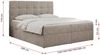 Polsterbett Kunstlederbett mit Bettkasten, Stauraumbett - ERNI - 200x200cm - Beige Stoff - H3 Bild 5