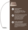 Brilliant Leuchten No. 92712-20 Brok Bogenstandleuchte 1-flammig 2m E27 taupe Bild 4