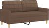 vidaXL 2-tlg. Sofagarnitur mit Kissen Braun Stoff 3201277 Bild 4