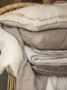 Ib Laursen - Decke Quilt Tagesdecke Gestreift Grau Weiß 180x130cm 0788-45 Bild 3