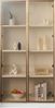 Vitrinenschrank 2er-Set B 160 x T 40 x H 160 cm aus Spanplatte, Weiß mit Glas & LED Bild 3