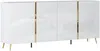 Vente-unique - MARZIALO Sideboard Holz, Platte WeißGold - B 41 cm x H 87,2 cm x L 199,3 cm Bild 3