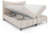 Boxspringbett Schlafzimmerbett CHARLES 180x200cm Stoff Aragon Weiß Bild 2