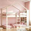 Flieks Etagenbett, Kinderbett Massivholz 90x200 cm mit oberem Lattenrost und Stauraumregal Bild 2